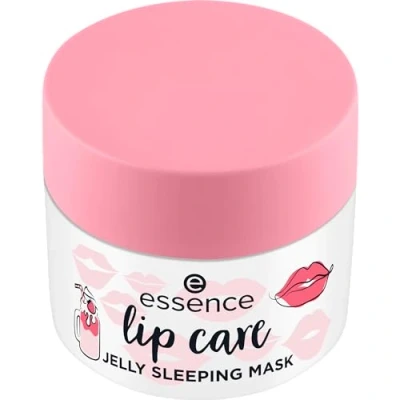 Bild av Essence Cosmetics Lip Care Jelly Sleeping Mask, Läppmask, Återfuktande, Regenererande, Vårdande, Gelé, 8 g