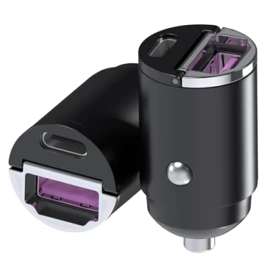 Bild av MMOBIEL Dubbel USB C Billaddningsadapter [2 Pack] 45W Snabbladdning för Cigarettändare Ultrakompakt Billaddare laddare Kompatibel med iPhone 16 15 14 13 12 Pro Max, Samsung S24 S23 S22 S21