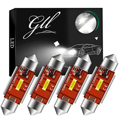 Bild av GLL 4st C5W LED Canbus CSP 1860 1SMD Festoon lampor 650 Lumen för bilens nummerplåtslampa Interiörljus Kofferljus kupélampa (41MM)