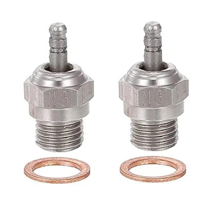 Bild av WANGCL 2PCS RC Glow Plug Nitro N3 for 1/10 Car Truck Buggy compatible with Traxxas Kyosho HSP HPI Redcat