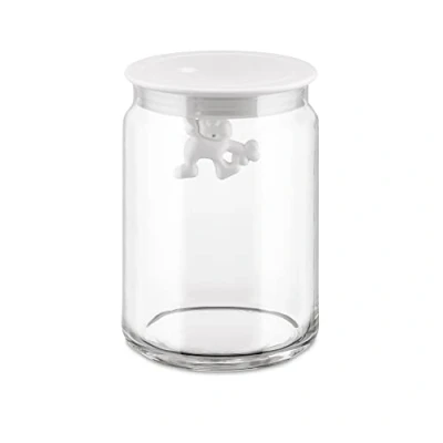 Bild av Alessi Storage Jar Gianni A Little Man Holding On Tight 900 ml White