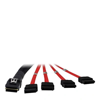 Bild av Inter Tech Kabel SFF 8087 4x SATA, Z för anslutning av 4 hårddiskar med 1 SAS styrenhet