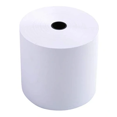 Bild av Exacompta Ref 7680120V 10 rullar för 76x80 mm kassakvitton 1 lagers extra vit offset 60g/m2 kassaregister med matris eller bläckstråleskrivare