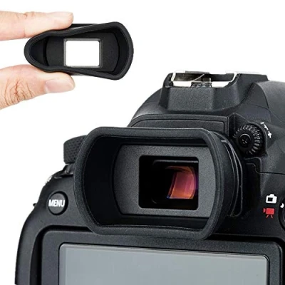 Bild av KIWIFOTOS Eyecup okular för Canon EOS 800D 90D 80D 77D 6D Mark II 5D 70D 60Da 760D 750D 700D 650D 50D 100D 1500D 1300D 1200D 10D 0D 1000D 3000D ersätter EB EF ögonkopp
