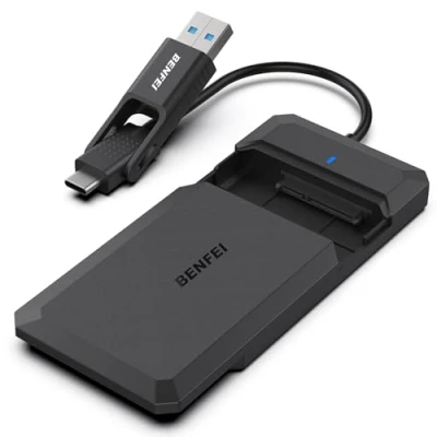 Bild av BENFEI 2,5 tums hårddiskbehållare, USB Typ C/Typ A till SATA Kompatibel för tum SSD (optimerad SSD, III UASP stöd)