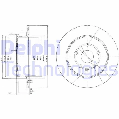Bild av Bromsskiva DELPHI BG3907