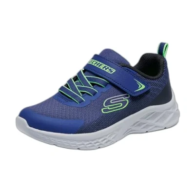 Bild av Skechers Microspec II Sneakers för barn, Storlek: 31, Navy/black/lime Textil/syntet