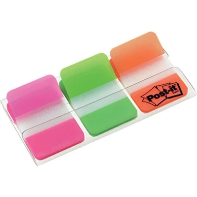 Bild av Post it 686 PGO Index Strong (3 x 22 tejpremsor, 25,4 38 mm) rosa/grön/orange