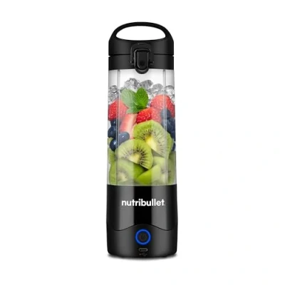 Bild av nutribullet lätt portabla blender, 475 ml BPA fri Tritan, miniblender med 4 punktsblad i rostfritt stål, multifunktionell USB C laddare, 15+ blandningscykler, Svart, NBP003