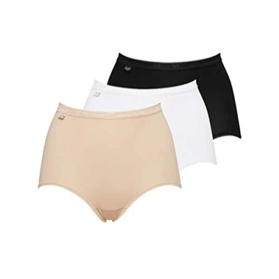 Bild av Sloggi dam Komfort trosor Basic+ Maxi C3p, White Dark Combination, 58