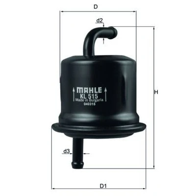 Bild av MAHLE ORIGINAL KL 515 Filtre à Carburant de conduite 8 8,0 SUZUKI: Liana 3/5 portes, Wagon R+ II portes