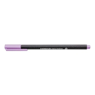 Bild av Staedtler 334 62 Fineliner triplus, Dreikantschaft, metallgefasste Spitze, circa 0.3 mm, 10 Stück im Kartonetui, lavendel