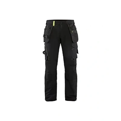 Bild av HANTVERKSBYXA 1522 1645 4 VÄGS STRETCH SVART/VARSELGUL D116 Beijerbygg Byggmaterial