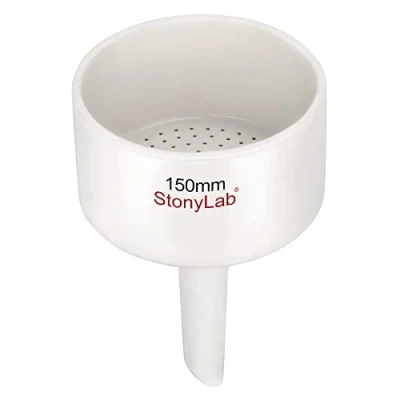 Bild av stonylab Porslin Buchner Tratt 150 mm, Filtertratt OD 15 cm för Laboratorium