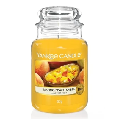 Bild av Yankee Candle Mango Peach Sals doftande ljus, orange