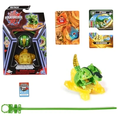 Bild av BAKUGAN, Special Attack Trox, snurrande samlarobjekt, individuell actionfigur och samlarkort, barnleksaker för pojkar flickor