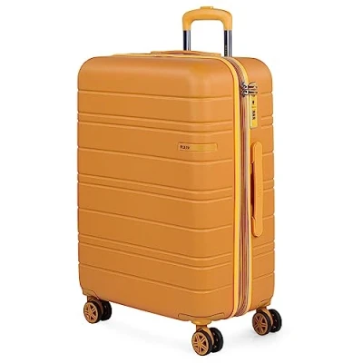 Bild av JASLEN Resor Resväskor Styv och utbyggbar 4 dubbla Hjul. ABS. TSA hänglås. Motståndskraftig Lätt Bagage. Medelstor., Iriserande senap