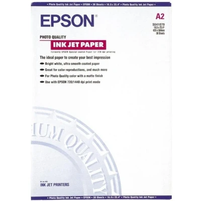 Bild av Epson Photo Quality Ink Jet Paper Matt bestruket A2 (420 x 594 mm) 105 g/m² 30 ark papper för SureColor P800, SC P7500, P900, P9500, T2100, T3100, T3400, T3405, T5100, T5400, T5405