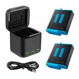 Bild av Telesin snabbladdare för GoPro Hero 9/10/11 inkl 2 batterier 1750mAh