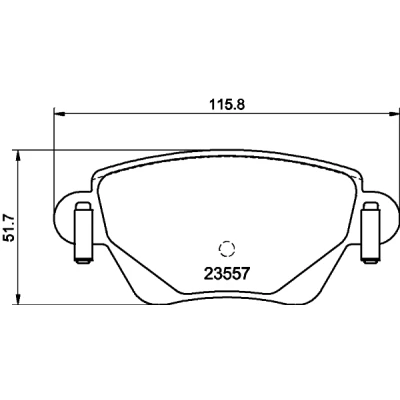 Bild av HELLA 8DB 355 009 081 Jeu de plaquettes frein non préparé pour indicateur d&#039;usure avec vis d&#039;étrier FORD: MONDEO 3, 3 Stufenheck