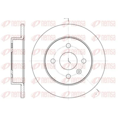 Bild av REMSA 6570.00 Disque de frein Essieu arrière 240, 240 10 4 plein OPEL: Meriva A, Astra J 5 portes, H 3/5 VAUXHALL: Mk5