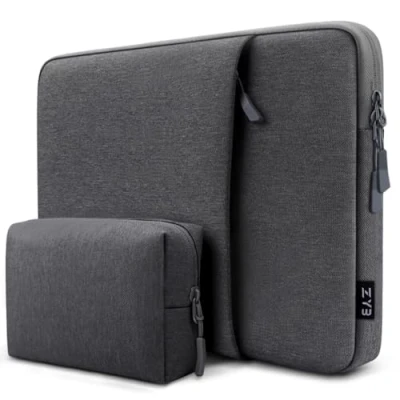 Bild av ZYB LaptopFodral 13 13.3 Tums, Bärbar Datorfodral för MacBook Air M2 M1 2022 2021 2012, Pro 13/14 2023 2012,Surface Laptop, MateBook D14,Lenovo Asus Dell HP Mörkgrå