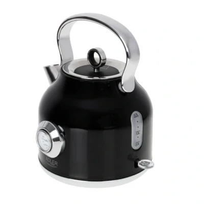 Bild av Adler AD 1346 elektrisk vattenkokare svart med termometer 1,7 l STRIX