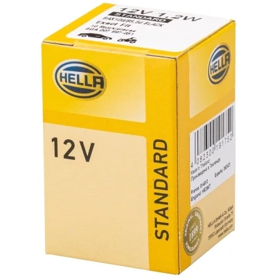 Bild av HELLA 8GA 007 997 031 Ampoule, éclairage des instruments 12 1,2 Ampoule sur socle B8.5d Halogène