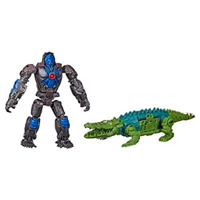 Bild av Filmen Transformers: Rise of the Beasts, Beast Alliance, Combiners 2 pack med Optimus Primal leksaker, från 6 år, 12,5 cm