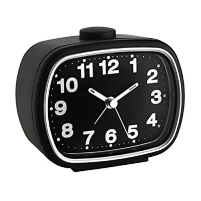 Bild av TFA Dostmann analog väckarklocka, svart, vit, 60.1017, retro snooze funktion, sömnfunktion