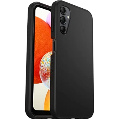 Bild av OtterBox React Series skal för Samsung Galaxy A14, stöttåligt, fallsäkert, supertunt, skyddande tunt skal, testad till militärstandard, Svart