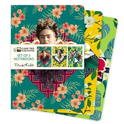 Bild av Frida Kahlo Set of 3 Standard Notebooks: Unser beliebten DIN A5 Format Notizbücher im 3er Pack mit flexiblen, künstlerisch gestalteten Einbänden jeweils unterschiedlichen Motiven des Künstlers