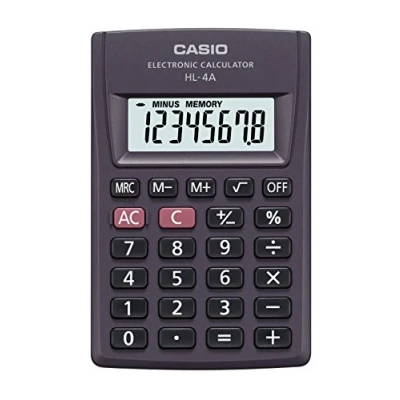 Bild av Casio HL 4A Fickräknare Kol Display 8 siffror