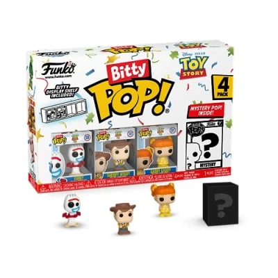 Bild av Funko Bitty POP! Toy Storyoch en överraskning Mystery Mini Figur 0,9 tum (2,2 cm) Disney Pixar: Story Samlarobjekt Stapelbar displayhylla ingår Presentidé Partypåsar Strumpa