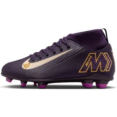 Bild av Nike Performance JR 10 CLUB Unisex Fotbollsskor fasta dobbar för barn, Storlek: 38.5, Grand purple/pale ivory Konstmaterial/textil