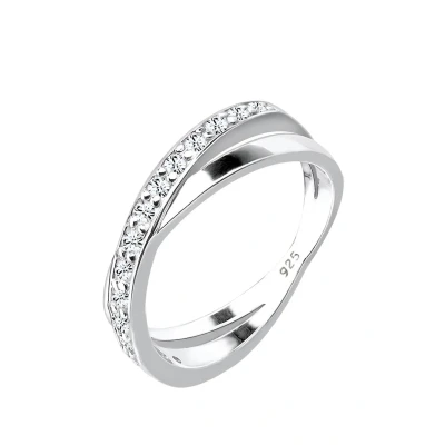 Bild av Elli Classic Crossed Ringar, Storlek: 52, Silver