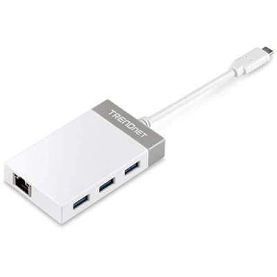 Bild av TRENDnet TUC ETGH3 USB C to Gigabit Adapter + Hub