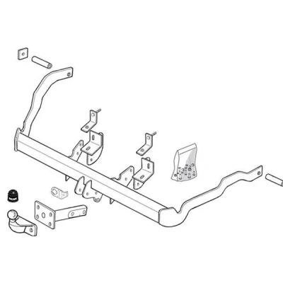 Bild av Dragkrok, Avtagbar, nissan kubistar skåp, renault kangoo, kangoo express