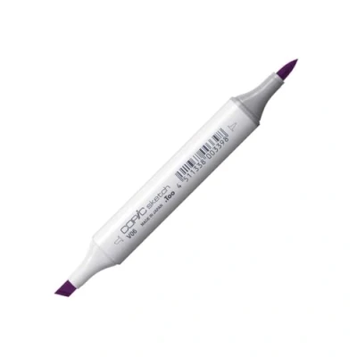 Bild av COPIC sketch märkpenna typ V 06, lavendel, professionell penselmärkpensel, med en superpenselspets och mediumbrun spets