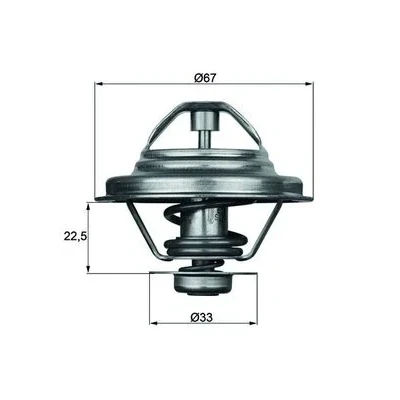 Bild av MAHLE ORIGINAL TX 24 87D Thermostat d&#039;eau 87 67 avec joint d&#039;étanchéite VOLKSWAGEN: TRANSPORTER 3 Bus, Kasten,