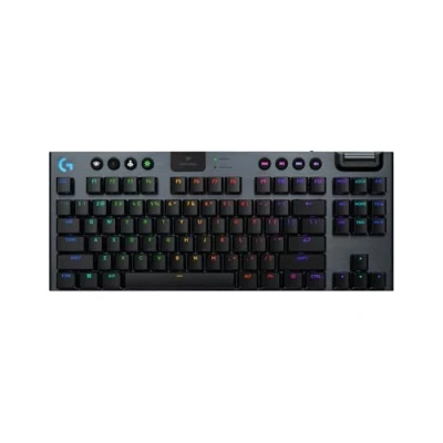 Bild av Logitech G G915 X LIGHTSPEED TKL speltangentbord med låg profil Trådlöst, fullt programmerbara PBT tangenter dubbla lager, RGB bakgrundsupplysning, linjära GL brytare PC/Mac, PAN QWERTY Svart