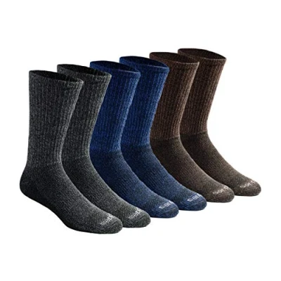 Bild av Dickies Multipack Dri tech fuktkontroll crew strumpor för män (förpackning med 12), Grå/blå/brun (6 par), 39 43 EU