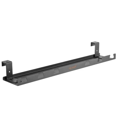 Bild av my wall desktop cable management HZ47L enkel bordsmontering, skruvar eller upphängning, 590 mm längd, 131 bred, 5 kg lastkapacitet, kabeldragning för skrivbord, montering under bord