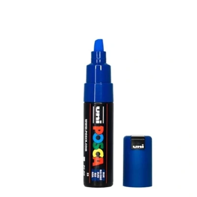 Bild av Uni Ball 186351 POSCA markör med extra stor rektangulär spets, mörkblå