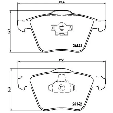 Bild av Bromsbeläggssats, skivbroms BREMBO P 86 018