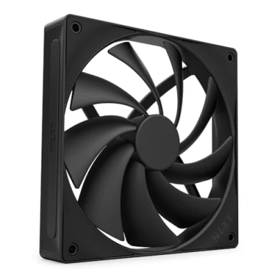 Bild av NZXT F140Q 140mm tyst fläkt för PC väska Inlopp eller utlopp Fasad ram koncentrerad luft Fluiddynamiska lager Låg ljudnivå PWM kontroll Svart