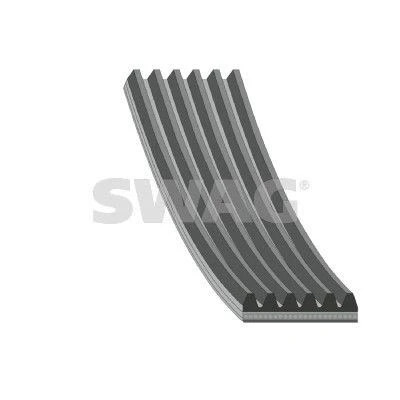 Bild av SWAG 60 93 9793 Courroie Poly V 1642 6 EPDM (éthylène propylène diène caoutchouc) RENAULT: CLIO 2, MASTER 2 Kasten, Kangoo I