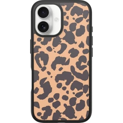 Bild av OtterBox Symmetry Series MagSafe skal för iPhone 16, stötsäkert, fallsäkert, skyddande tunt fodral, testad till militärstandard 3x, Animal Print
