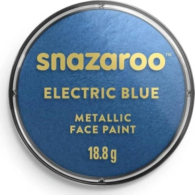 Bild av Snazaroo 1118331 barnsmink, hudvänlig vattenbaserad ansiktssmink, vattenmålning, parabenfri, 18 ml kruka blå metallic