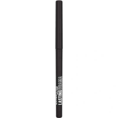 Bild av MAYBELLINE NEW YORK Lasting Drama Vattentät eyelinerpenna understruken och intensiv look pudermatt finish 36 timmars hållbarhet automatisk pennspets ultrapigmenterad formula svart ut